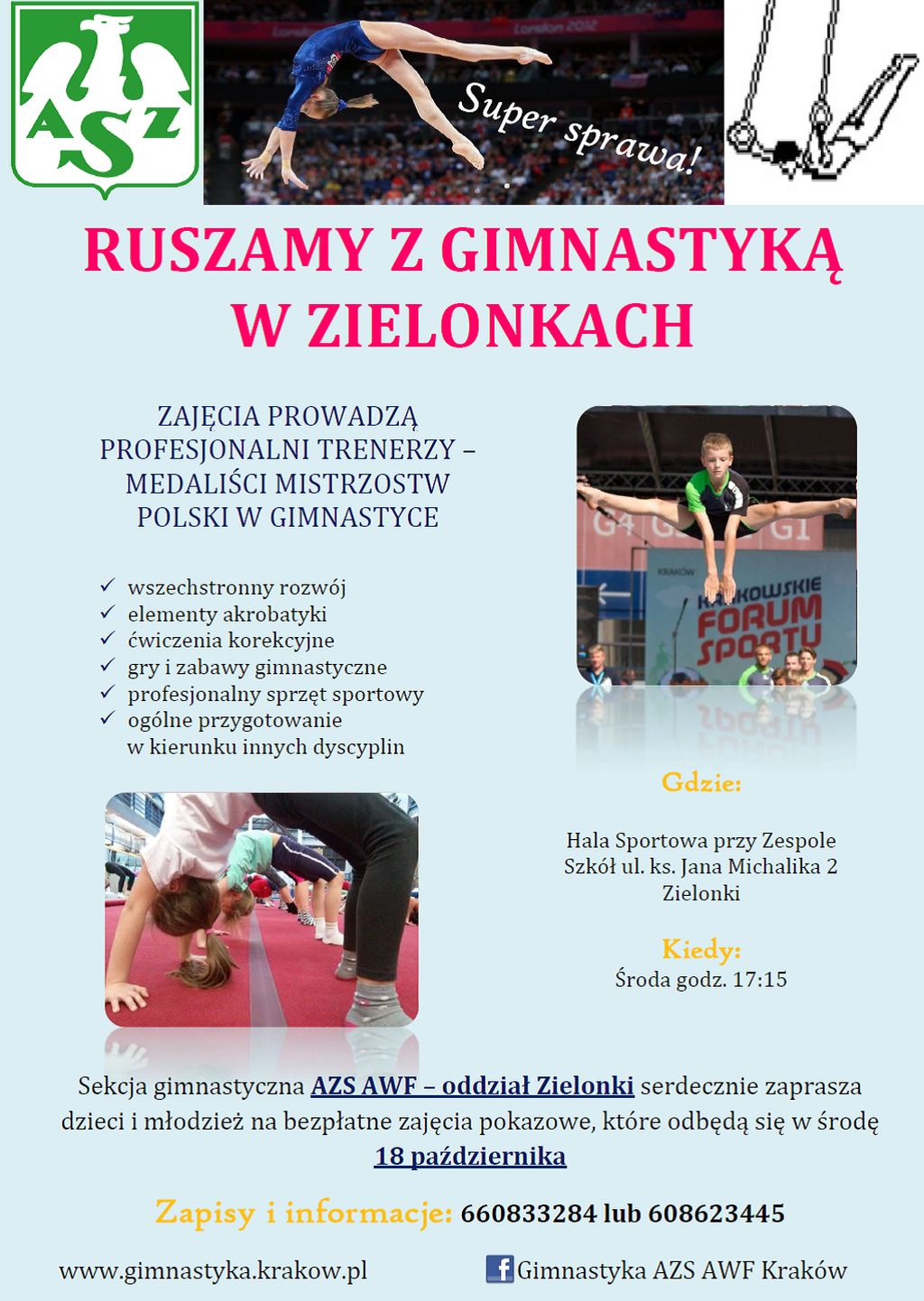 Plakat Zielonki gimnastyka